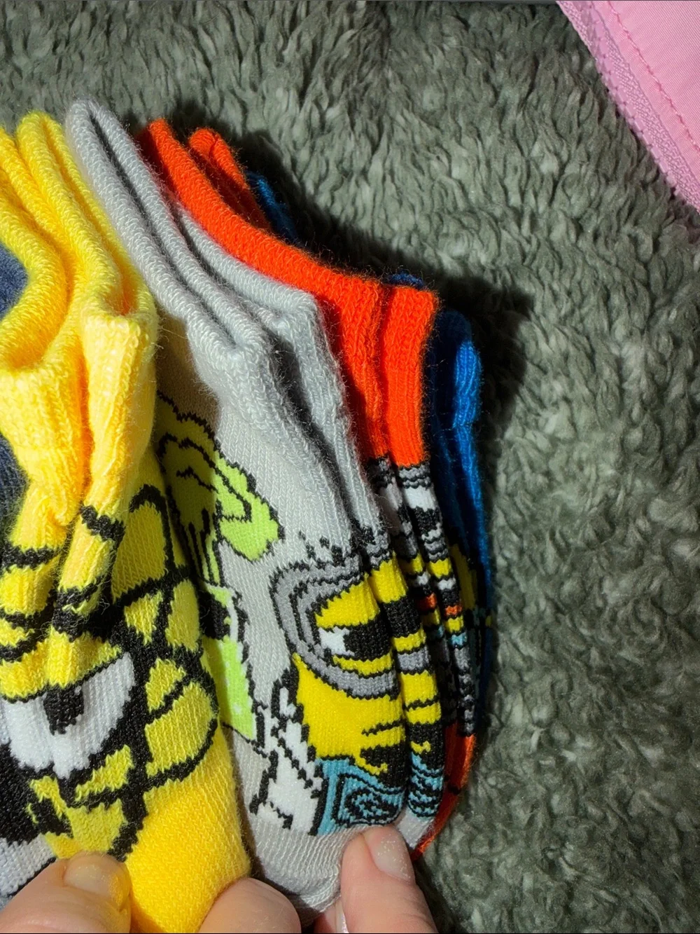 Kids 5 Pikachu & Pokémon Characters No-Show Socks 5 Minions Characters No show